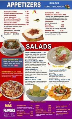Menu photo 8 Bandidos Grill And Cantina Wabash, IN