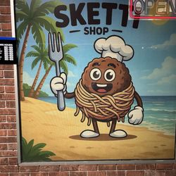 Sketti Shop - Sign outside