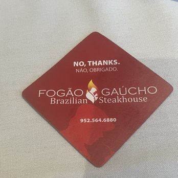 Fogao Gaucho - Individual indicators to stop/go - Brazilian Near Me - Bloomington, Minnesota