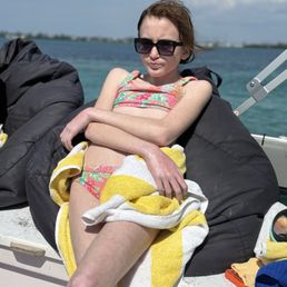 You can see the bean bags used as seat cushion on the benches of the boat.