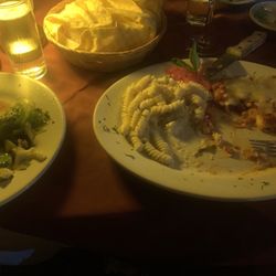 Il Mare - I was already done eating but here's what's left of the house and chicken parm!! Both were so good!!