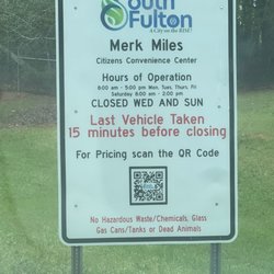 Merk Miles Transfer Station and Recycling Center - Hours of operation. May be a little different from Google