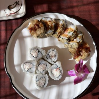 Crystal Fish - California roll and Shauna's chimichanga - Japanese Near Me - Monterey, California