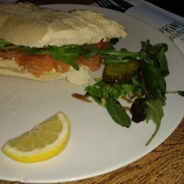 Delicious salmon sandwich