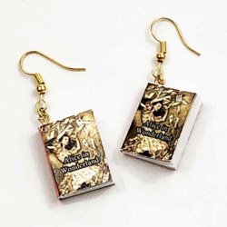 Congregation Beth Shalom - Alice in Wonderland book earrings, love these earrings for sale, 42nd Annual Jewish Food Faire!!