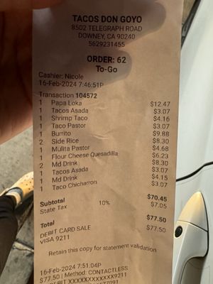 Menu photo 6 Tacos Don Goyo Downey Downey, CA Menu photo 6 Tacos Don Goyo Downey Downey, CA