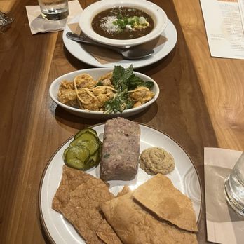 Cochon RESTAURANT - Hog's Head Cheese, Fried Alligator, Deviled Egg and Shrimp Gumbo - Cajun/Creole Near Me - New Orleans, Louisiana
