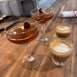 Cortado & old fashion. Mother's Day outing!