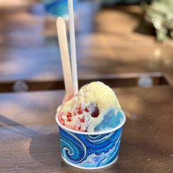 Nano's Ohana Cafe - Hawaiian shaved ice with the snow cap