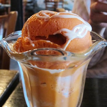 Spicy Shallot - The Thai Ice Tea ice cream served with condensed milky goodness. - Thai Near Me - Elmhurst, New York