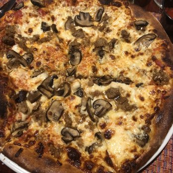 Three Vines Bistro - Sausage and mushroom pizza! Sooooo good! - Pizza Near Me - Saratoga Springs, New York Three Vines Bistro - Sausage and mushroom pizza! Sooooo good! - Pizza Near Me - Saratoga Springs, New York