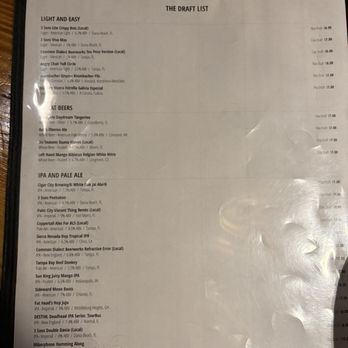 The Stein & Vine - Beer list menu 1 of 2 - Bars Near Me - Brandon, Florida The Stein & Vine - Beer list menu 1 of 2 - Bars Near Me - Brandon, Florida