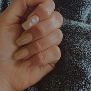 Venus Nail Salon - Longer nail set with heart design - Nail Salons Near Me - Machesney Park, Illinois