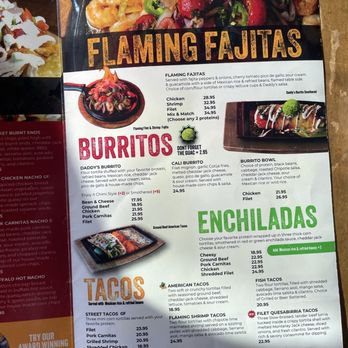 Nacho Daddy - Menu 5-5-26 - New American Near Me - Las Vegas, Nevada