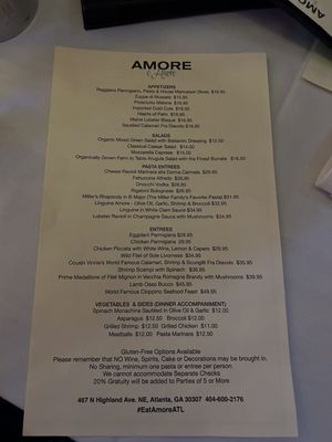 Menu photo 7 Amore E Amore Atlanta, GA Menu photo 7 Amore E Amore Atlanta, GA