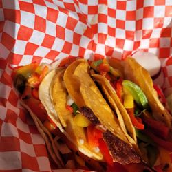 Veggie Street Taco and Veggie Crispy Tacos