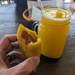 La Fogata Restaurant - Beef empanada and fresh oj
