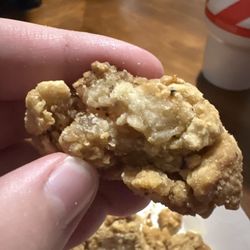 Stripes - A piece of popcorn chicken.