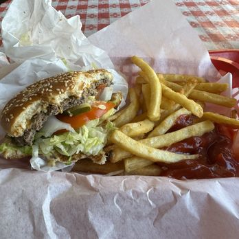 Burger Mania - cheeseburger half eaten hmm hmmm - Burgers Near Me - Phoenix, Arizona