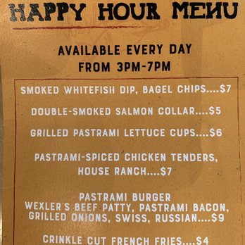 Wexler's Deli - Happy Hour Menu (October 2019) - Delis Near Me - Santa Monica, California Wexler's Deli - Happy Hour Menu (October 2019) - Delis Near Me - Santa Monica, California