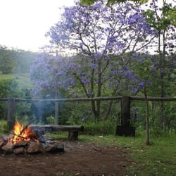 Katandra Mountain Farm House - Open fire.