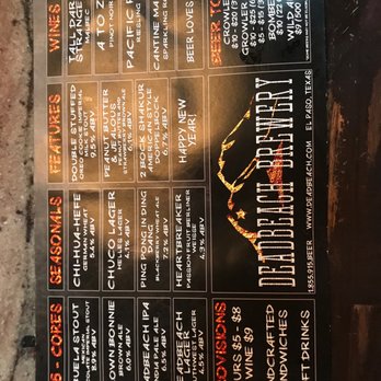 DeadBeach Brewery - Beer Menu - Breweries Near Me - El Paso, Texas DeadBeach Brewery - Beer Menu - Breweries Near Me - El Paso, Texas
