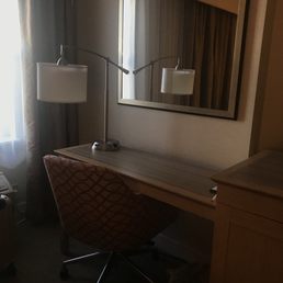 Desk area near window Desk area near window