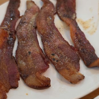 Scramblers - 1/4" honey cured smoked bacon - Breakfast & Brunch Near Me - Farmington Hills, Michigan Scramblers - 1/4" honey cured smoked bacon - Breakfast & Brunch Near Me - Farmington Hills, Michigan