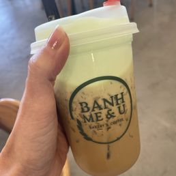 Vietnamese iced coffee with pandan cold foam Vietnamese iced coffee with pandan cold foam
