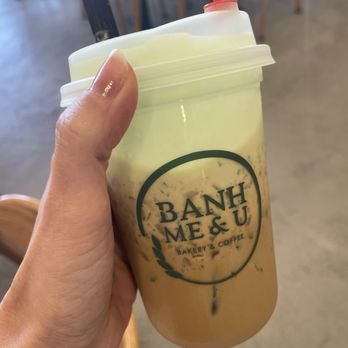 Banh Me & U - Vietnamese iced coffee with pandan cold foam - Bakeries Near Me - Albuquerque, New Mexico