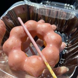 Strawberry mochi donut