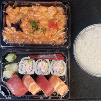 Basa Seafood Express - Spicy Salmon Poke, Rice, California & Rainbow Roll - Seafood Near Me - San Francisco, California Basa Seafood Express - Spicy Salmon Poke, Rice, California & Rainbow Roll - Seafood Near Me - San Francisco, California