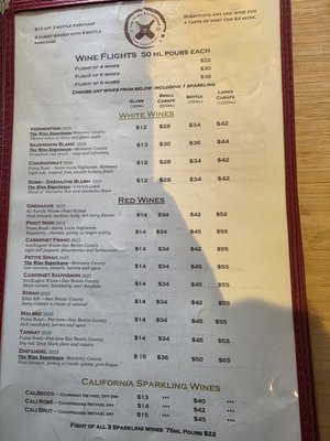 Menu photo 1 The Wine Experience Monterey, CA