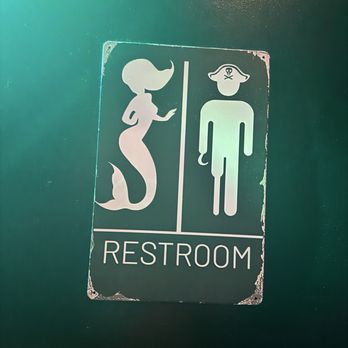 The Mermaid - Cute restroom sign - Cocktail Bars Near Me - Los Angeles, California