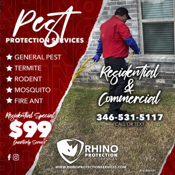 Rhino Pest Protection - Pest Control Near Me - Richmond, Texas Rhino Pest Protection - Pest Control Near Me - Richmond, Texas