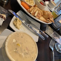 Wellsville Country Club & Restaurant - Lobster/corn chowder, hummus bowl