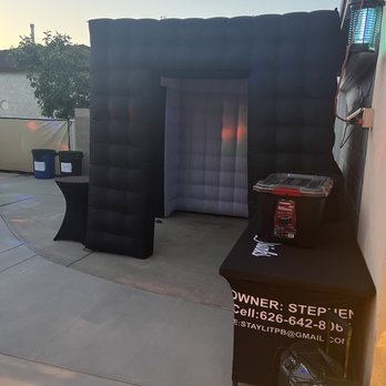 Stay LIT Photo Booth - The set up before it got dark - Photo Booth Rentals Near Me Stay LIT Photo Booth - The set up before it got dark - Photo Booth Rentals Near Me