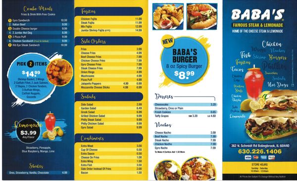 Menu photo 2 Babas Famous Steak & Lemonade Bolingbrook, IL