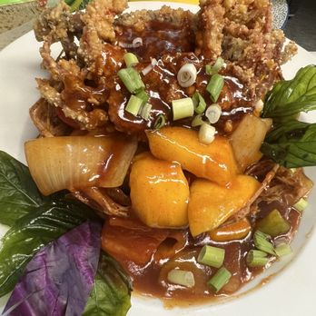 The Basil Restaurant - Special order soft shell crab in taro nest. - Thai Near Me - Carson City, Nevada