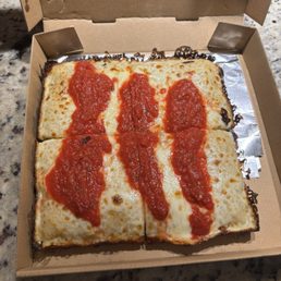 Deep dish cheese pizza