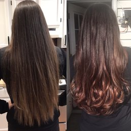 Perfect wine mahogany balayage!