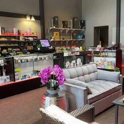 Cloud X Smoke and Vape - Lounge area looking at register