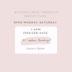 Jedidiah’s Brow Threading & Makeup