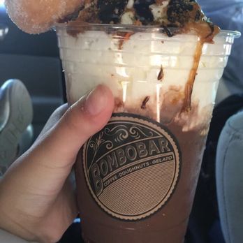BomboBar - Frozen Hot Chocolate with Bombolini on the side. - Desserts Near Me - Chicago, Illinois BomboBar - Frozen Hot Chocolate with Bombolini on the side. - Desserts Near Me - Chicago, Illinois
