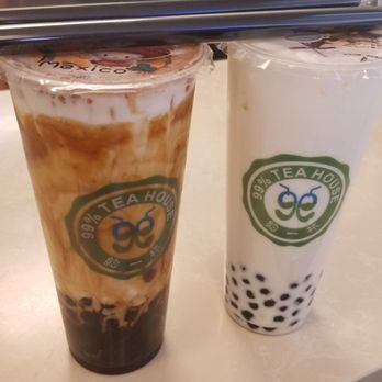 ChaChaCha - Left: Tiger Sugar Boba Fresh Milk with 50% sweetness Right: Original Signature Milky with Boba - Desserts Near Me - Fremont, California