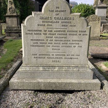 Howff Cemetery - This fella invented the sticky postage stamp!! How cool! James Chalmers - Churches Near Me - Dundee