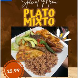 Plato mixto is a new item on the Menu! Come and enjoy this mixed plate with a little bit of everything you love! #salvadoranflavors