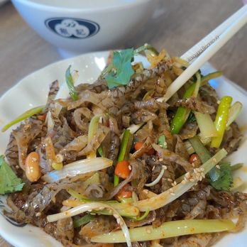 Yin Ji Chang Fen - Fish Skin Tossed with Soy Sauce & Green Onion - Cantonese Near Me - Richmond, British Columbia Yin Ji Chang Fen - Fish Skin Tossed with Soy Sauce & Green Onion - Cantonese Near Me - Richmond, British Columbia