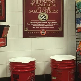 Firehouse Subs - 1/28/16. Thursday night. Post gym dinner:The Steamer-to go! Buy empty pickle buckets for $2 each. Funds go to Fire Fighters charity! - Fast Food Near Me - Shreveport, Louisiana