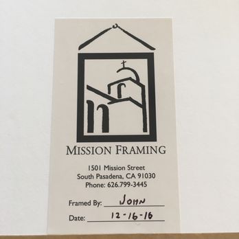 Mission Framing - Framing Near Me - South Pasadena, California